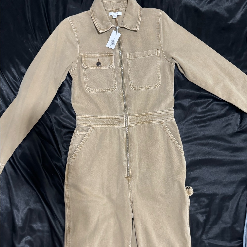 Tan Utility Jumpsuit